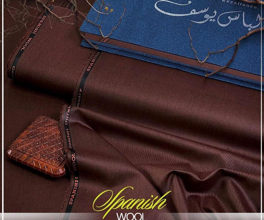 Men’s Unstitched Wool Plain Suit